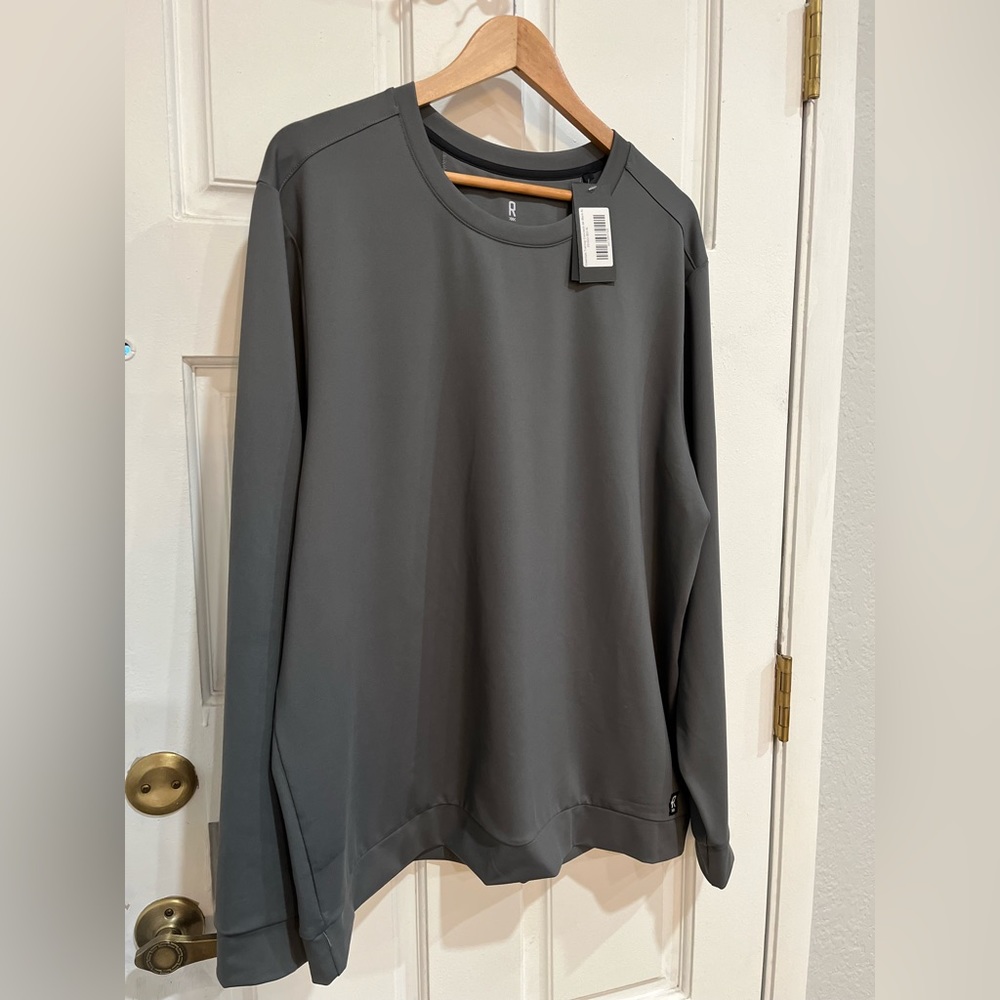 Men’s Rhone Essentials Training Crewneck, New with Tags, Gray, Size XL